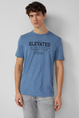 regular T-shirt blauw