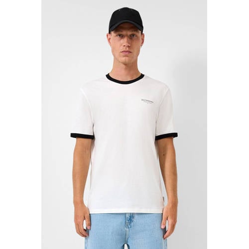 QS regular T-shirt ecru afbeelding