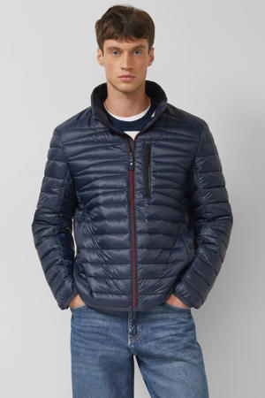 gewatteerde jas donkerblauw