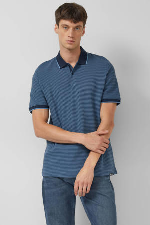 regular gestreepte polo blauw