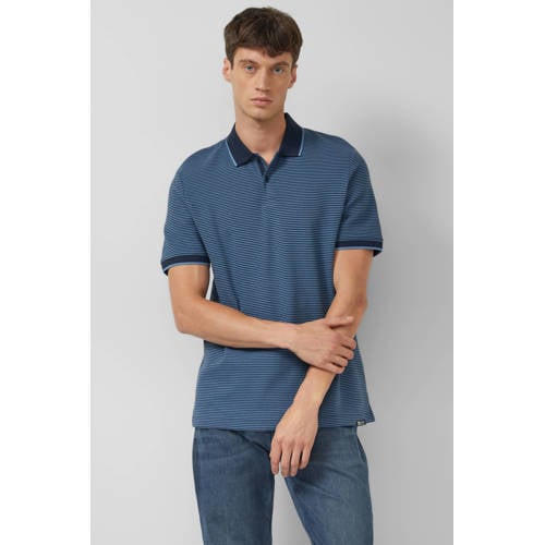 s.Oliver regular gestreepte polo blauw afbeelding