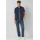 s.Oliver regular gestreepte polo blauw