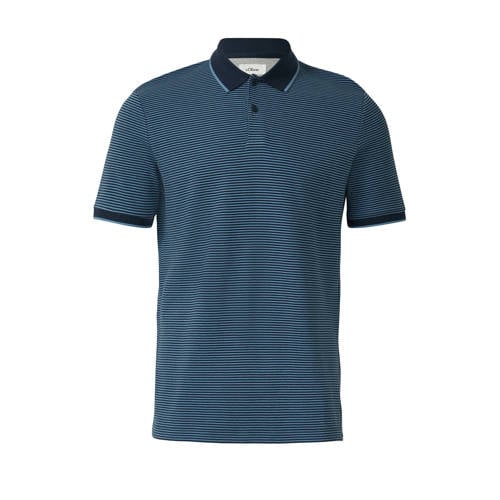 s.Oliver regular gestreepte polo blauw afbeelding