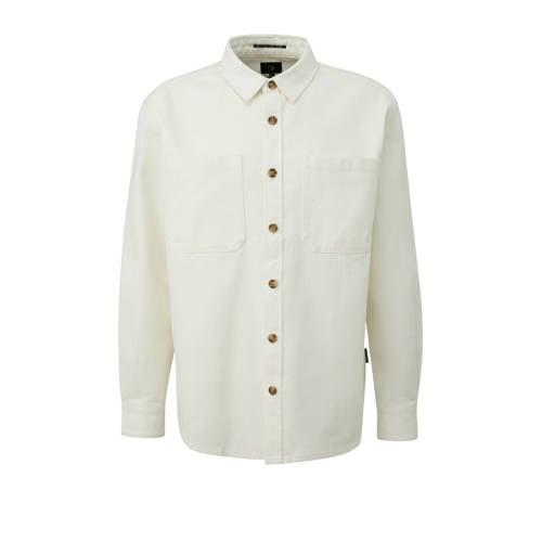 QS regular casual overhemd wit afbeelding