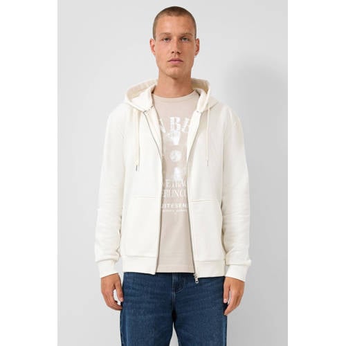 QS sweatvest wit afbeelding