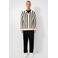 QS gestreepte gebreid vest ecru