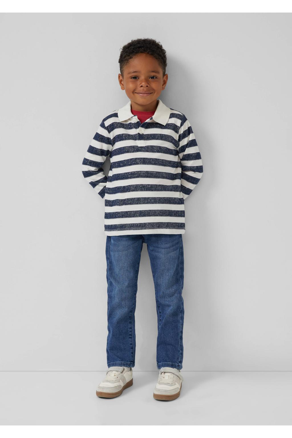 Medium blue denim jongens s.Oliver regular fit jeans van denim met slim fit en effen