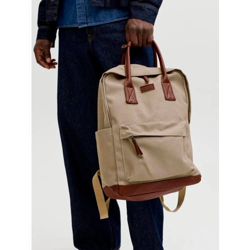JACK & JONES rugzak JACPASCAL beige afbeelding