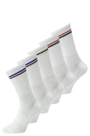 sokken JACBOSTON - wit (set van 5)
