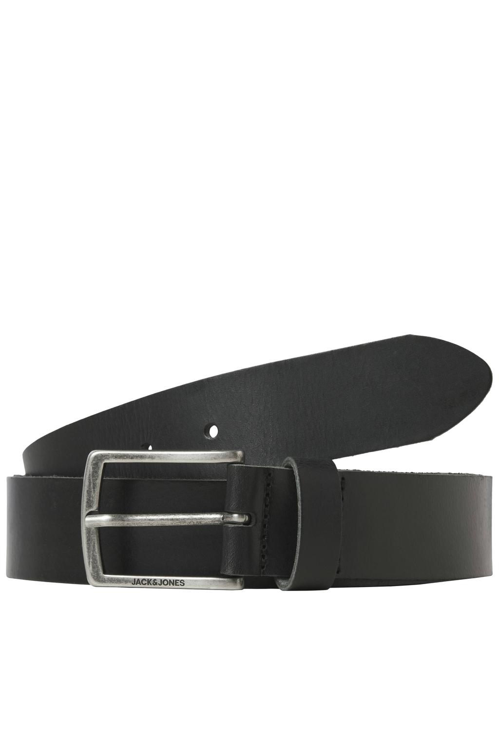 JACK & JONES leren riem JACTORINO zwart