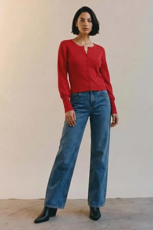 vest gebreid - rood