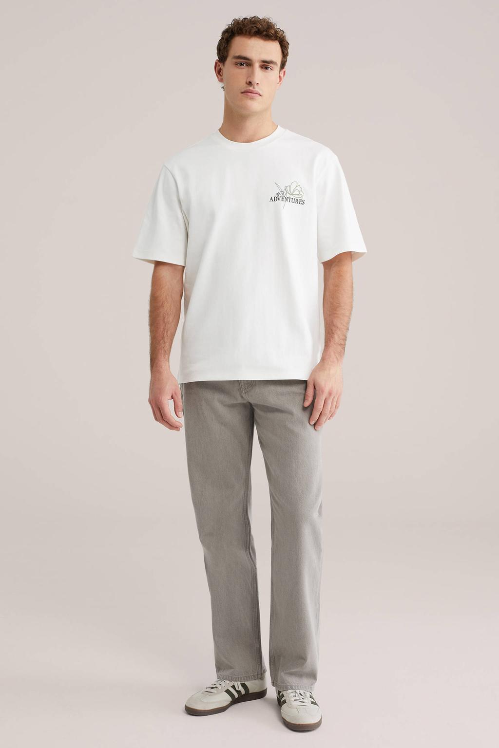 WE Fashion loose fit jeans grijs