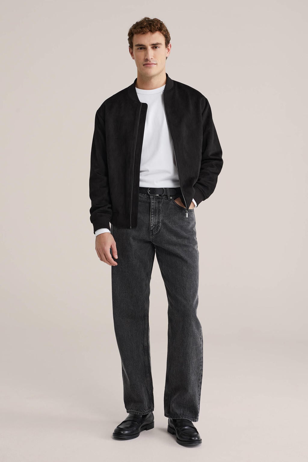 WE Fashion loose fit jeans black denim