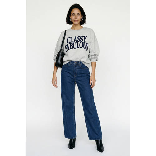 VERO MODA Vmlaura high waist straight leg jeans medium blue denim afbeelding