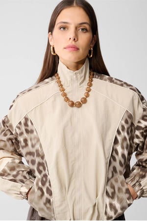 bomberjack met oversized fit beige