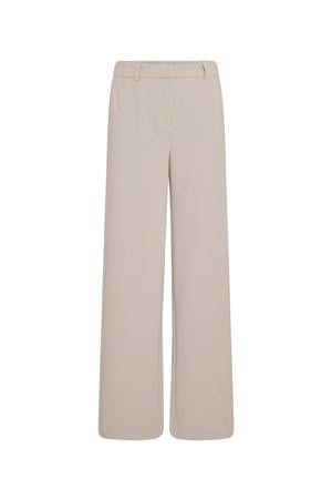 wide leg regular waist broek ecru
