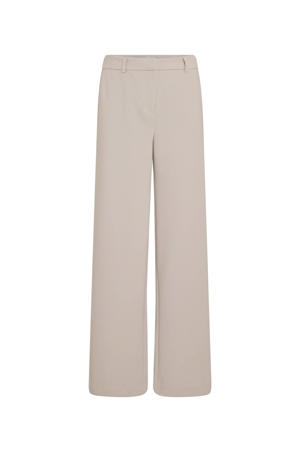 wide leg regular waist broek ecru