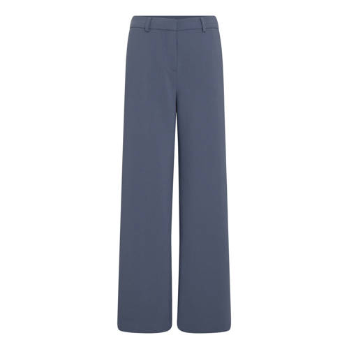 MSCH Copenhagen wide leg regular waist broek grijsblauw afbeelding