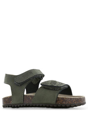leren sandalen donkergroen