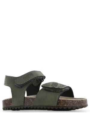 leren sandalen donkergroen