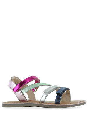 leren sandalen meerkleurig