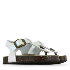 sandalen metallic wit