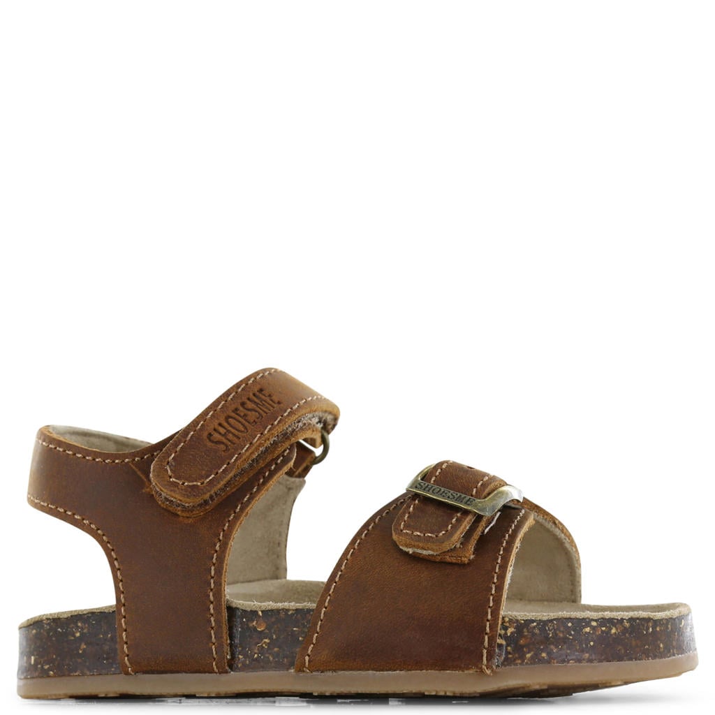 Bruine jongens Shoesme leren sandalen -