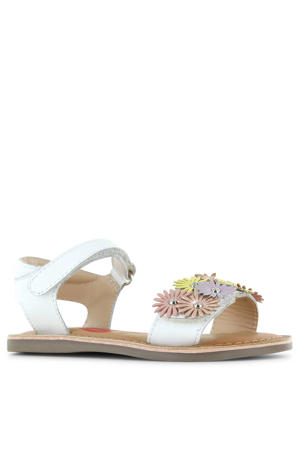 leren sandalen wit
