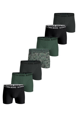 boxershort - groen /zwart (set van 7)