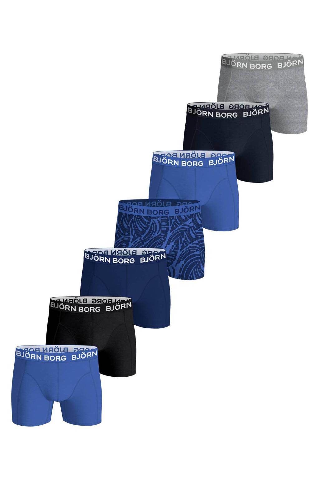 Björn Borg boxershort - blauw / zwart / grijs (set van 7)