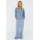 Moscow wide leg regular waist pantalon blauw