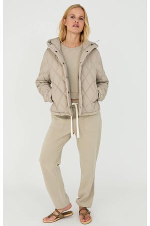 quilted beige