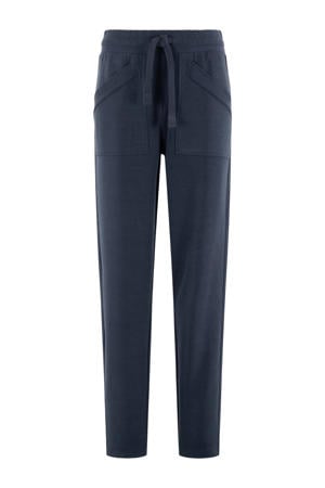 slim regular waist joggingbroek donkerblauw