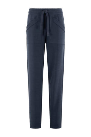 slim regular waist joggingbroek donkerblauw