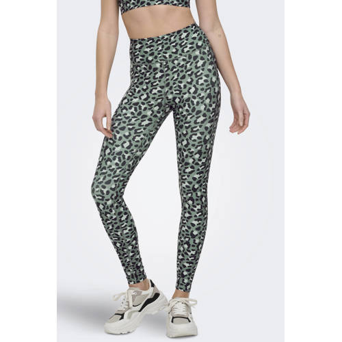 ONLY PLAY sportlegging ONPJAM zwart/groen afbeelding