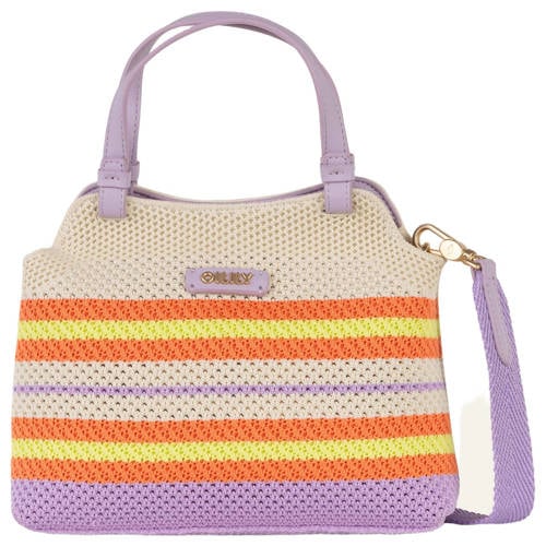 Oilily gehaakte mini handtas Hitesh lila/oranje afbeelding