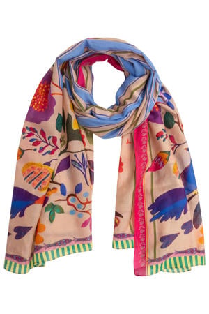 sjaal Aparadise met bloemenprint multi