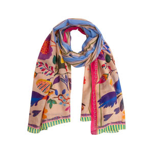 sjaal Aparadise met bloemenprint multi