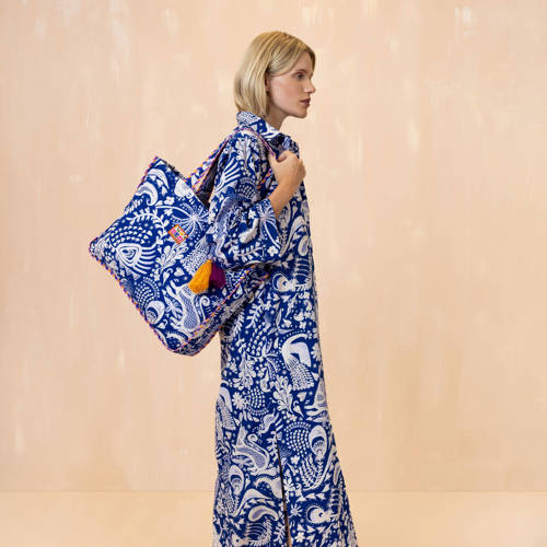 Oilily shopper Sanny met paisley print blauw afbeelding