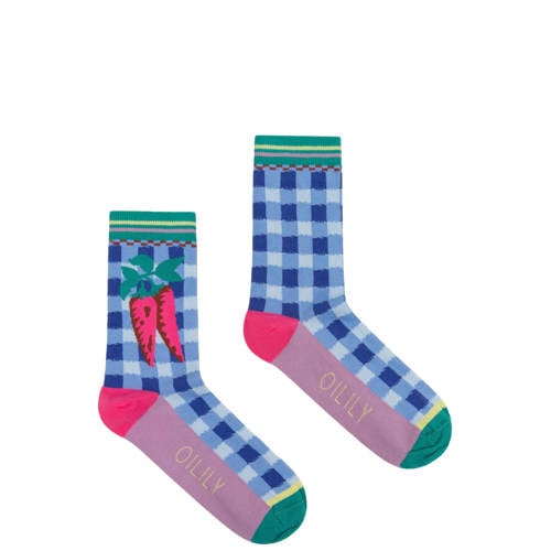 Oilily geruite sokken Asockies blauw afbeelding