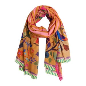sjaal Aparadise met bloemenprint multi