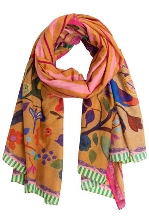 sjaal Aparadise met bloemenprint multi