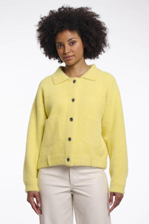 cropped blazer geel
