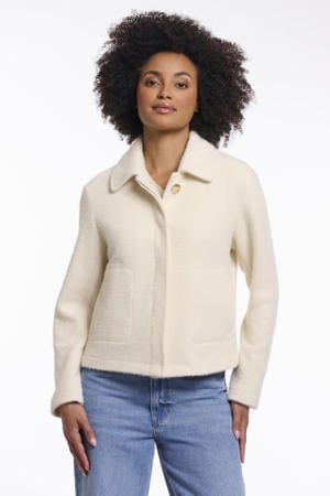 cropped blazer ecru
