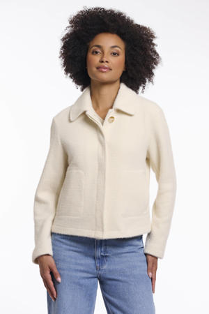 cropped blazer ecru