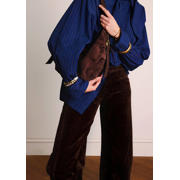 thumbnail: Manfield suede schoudertas bruin