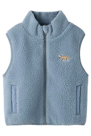 teddy bodywarmer grijsblauw
