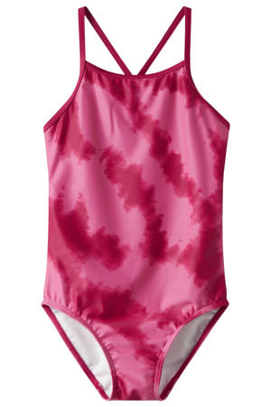 badpak met tie-dye print roze