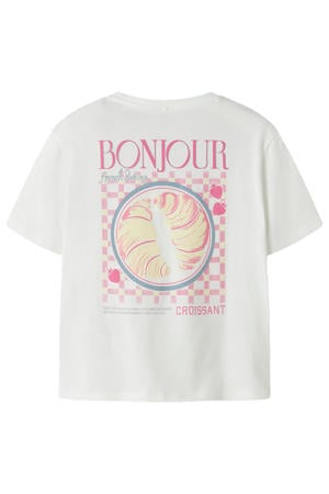 T-shirt met backprint wit
