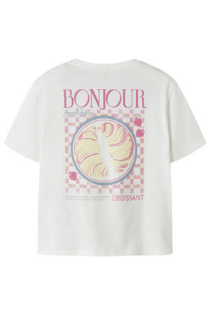 T-shirt met backprint wit